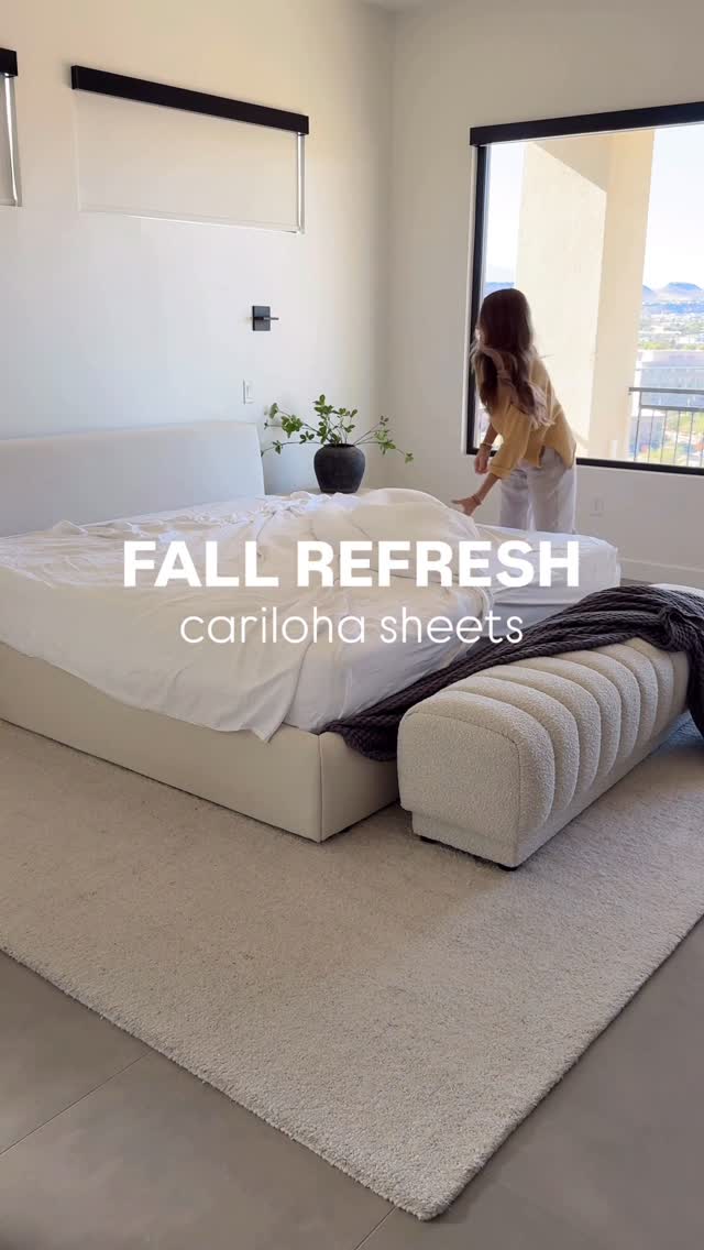 Instagram post by @kailee_wright for Cariloha. Caption reads: SAME sheet hack, new season.🍂 we’ve been a....