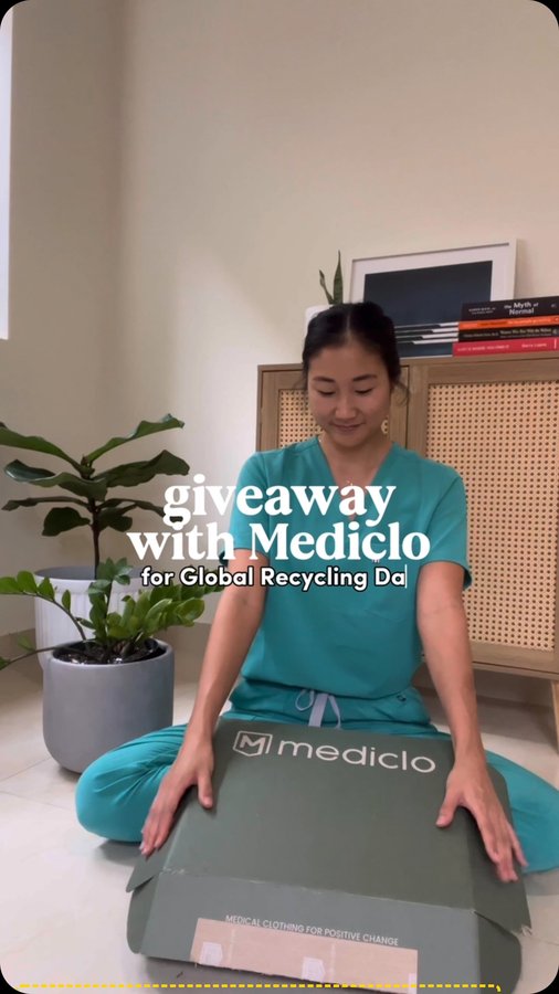 Instagram post by @thesurfingpetvet for Mediclo. Caption reads: [...] March 18th! ♻️ I’ve partnered with Mediclo -....