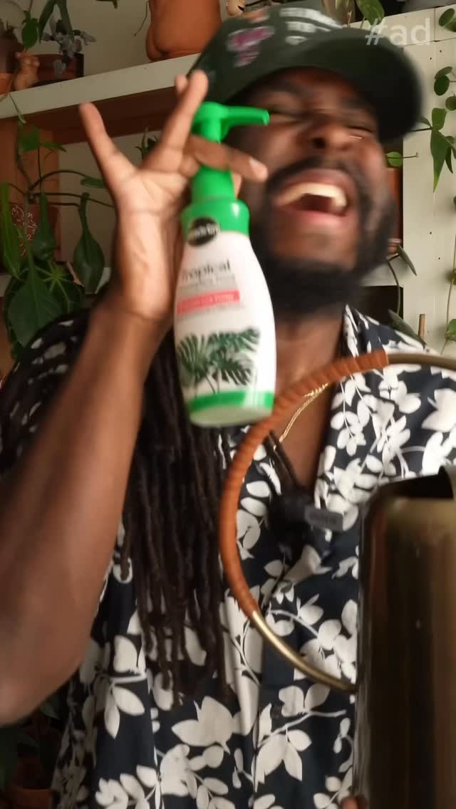 Instagram post by @theplantpapi for Miracle-Gro. Caption reads: When the tropical plant food kicks in… suddenly....