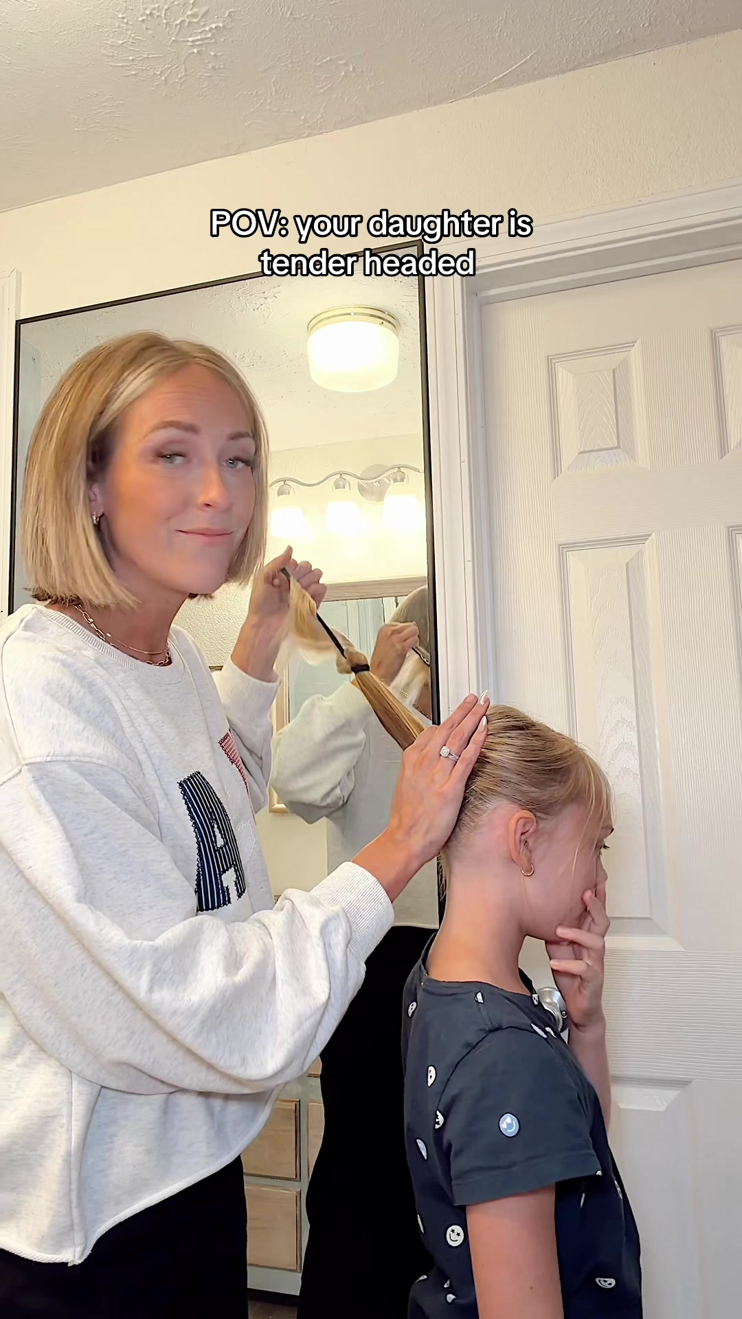 TikTok post by @mikaelajoysmith for Gimme Beauty. Caption reads: [...] #beautyhack #relatablemomcontent @gimme....