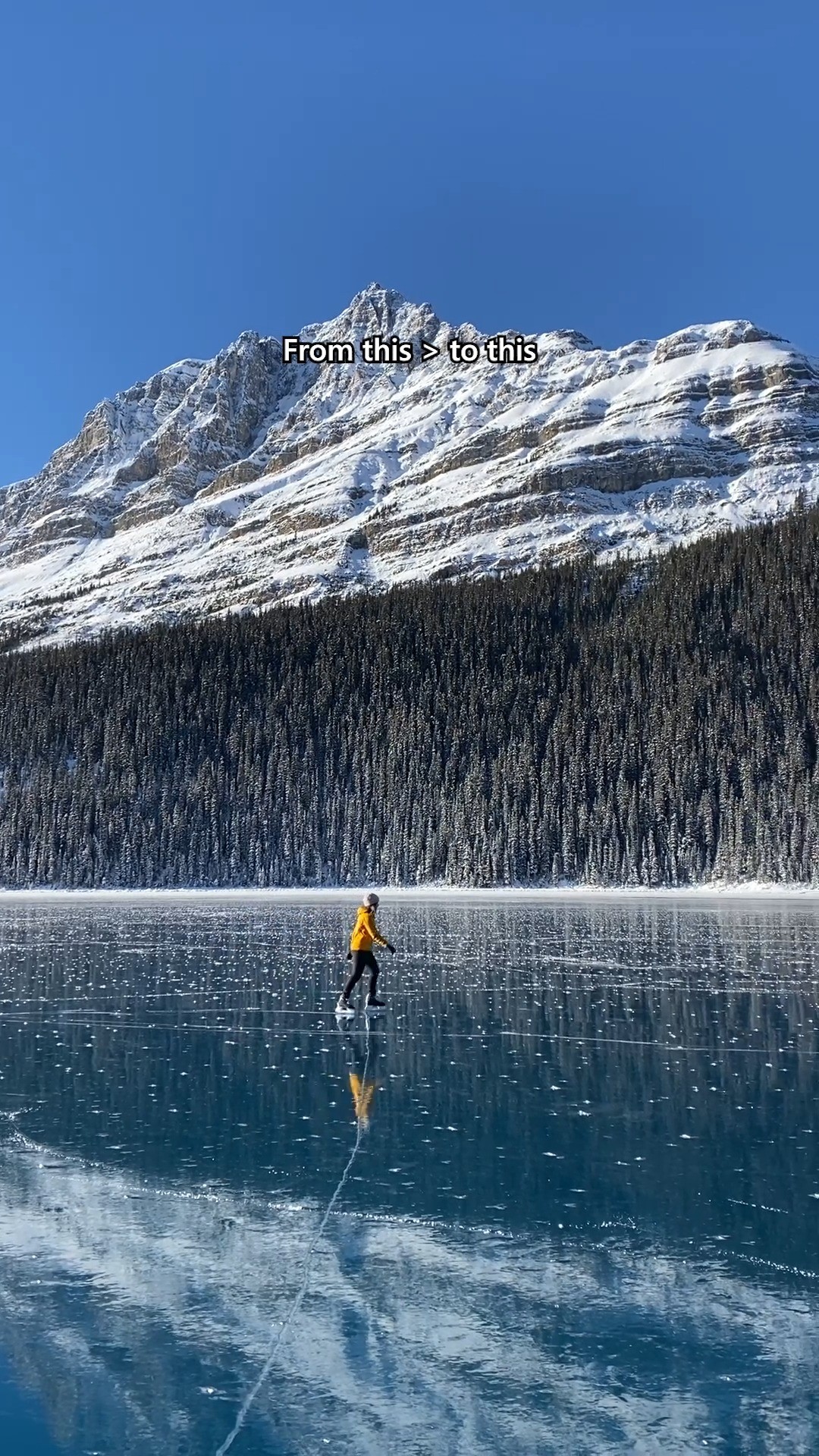 Instagram post by @samanthalreid for Travel Alberta. Caption reads: From paddle strokes to skate strides! ❄️🛶⛸️

Our....