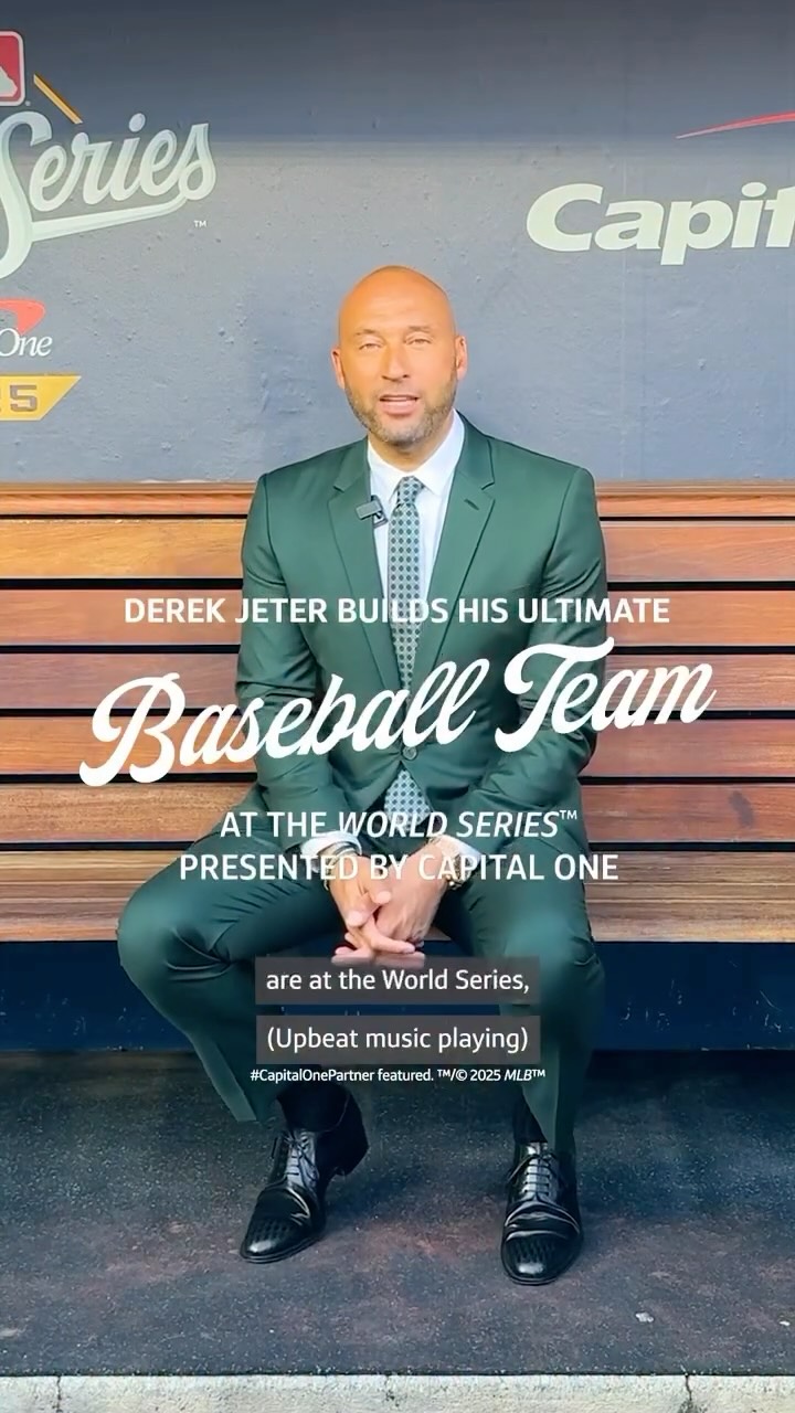 Instagram post by @derekjeter for Capital One. Caption reads: How’s my lineup looking? #CapitalOnePartner.