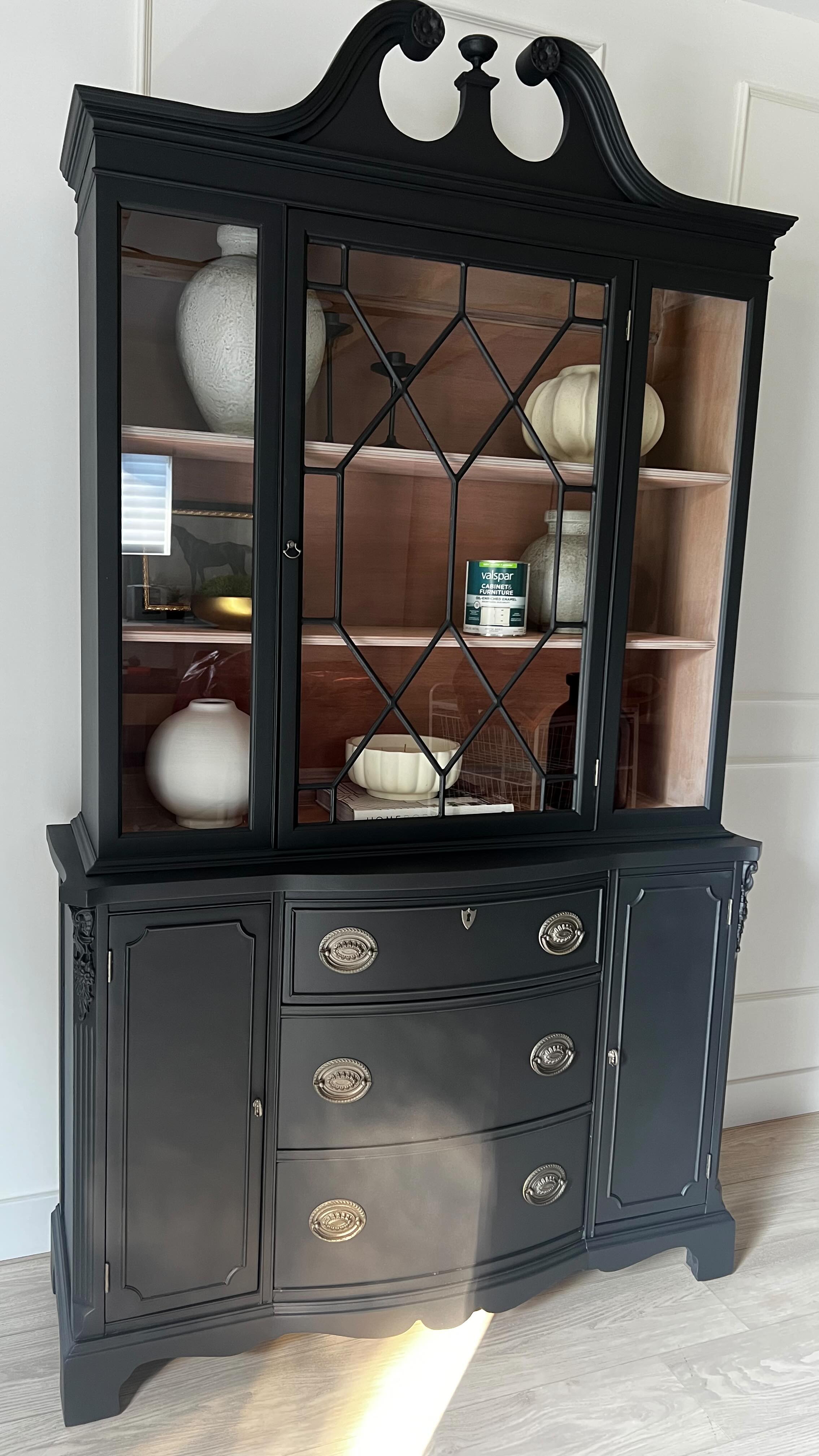 Instagram post by @furniturebyfara for Valspar. Caption reads: #ad This was on its way to the dump… but I saw....