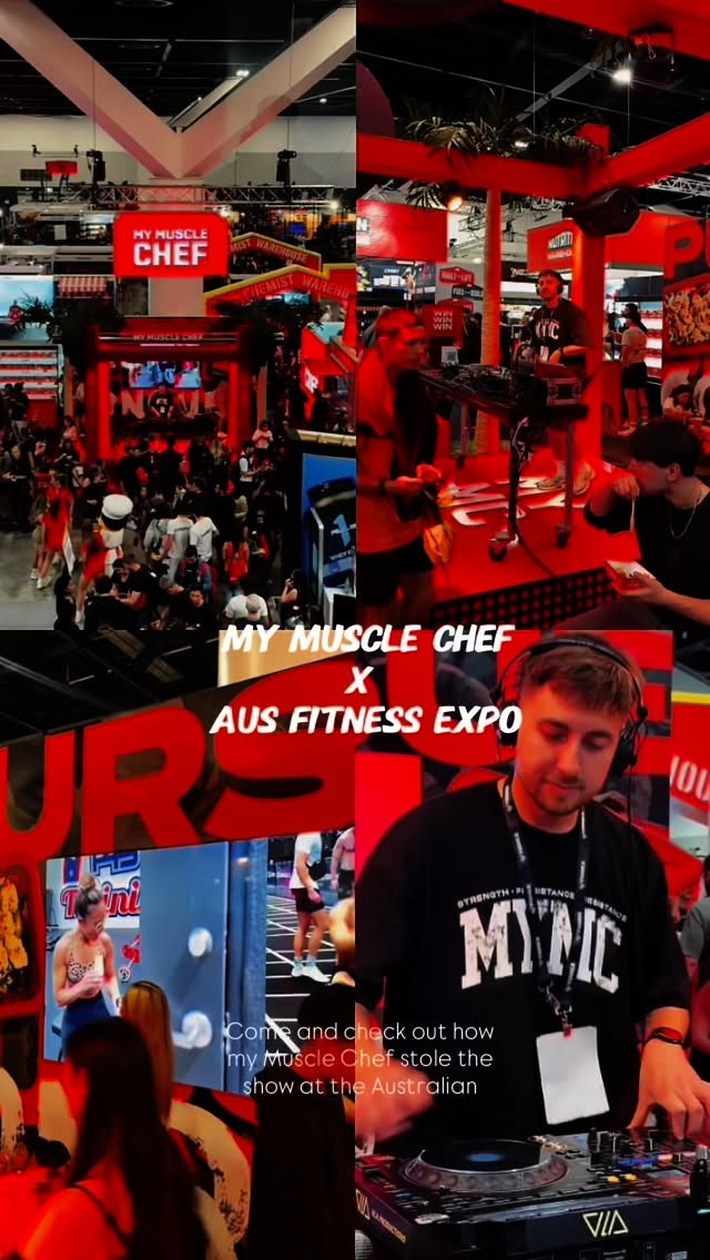 Instagram post by @sarah_blackopsfit for My Muscle Chef. Caption reads: The ⭐️ of the show!

The @mymusclechef team....