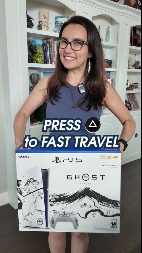 Instagram post by @thatgrltrish for PlayStation. Caption reads: *Atsu not included 😉 #ps5 #giftedbyplaystation....