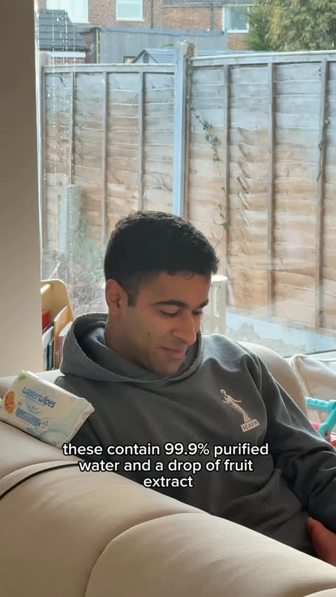 Instagram post by @emanmbutt for WaterWipes. Caption reads: [...] like to use on my daughter’s skin are....