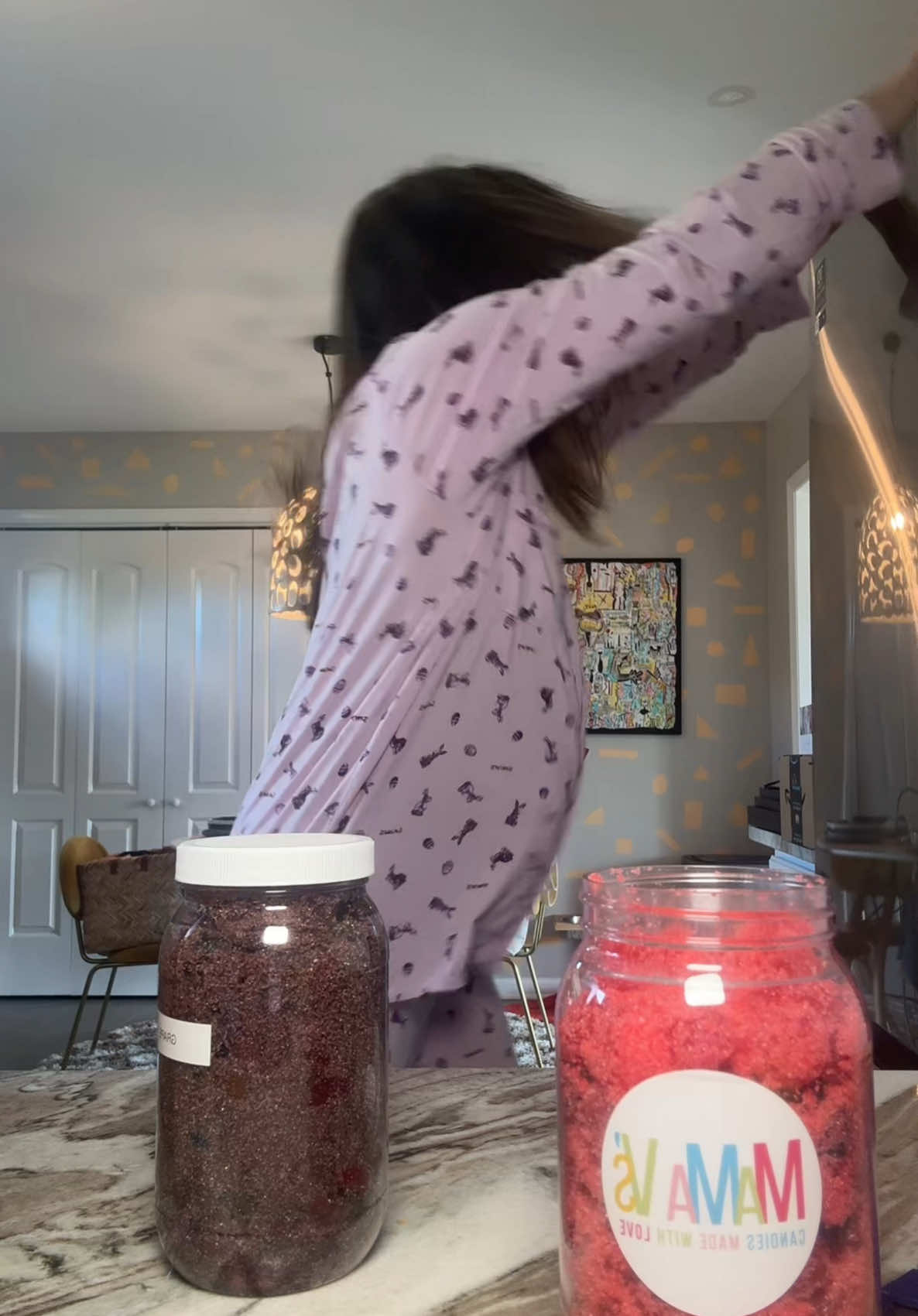 TikTok post by @thoughtsafter30 for Mama V’s Candy. Caption reads: I keep a jar in my purse at all times…I’m not....