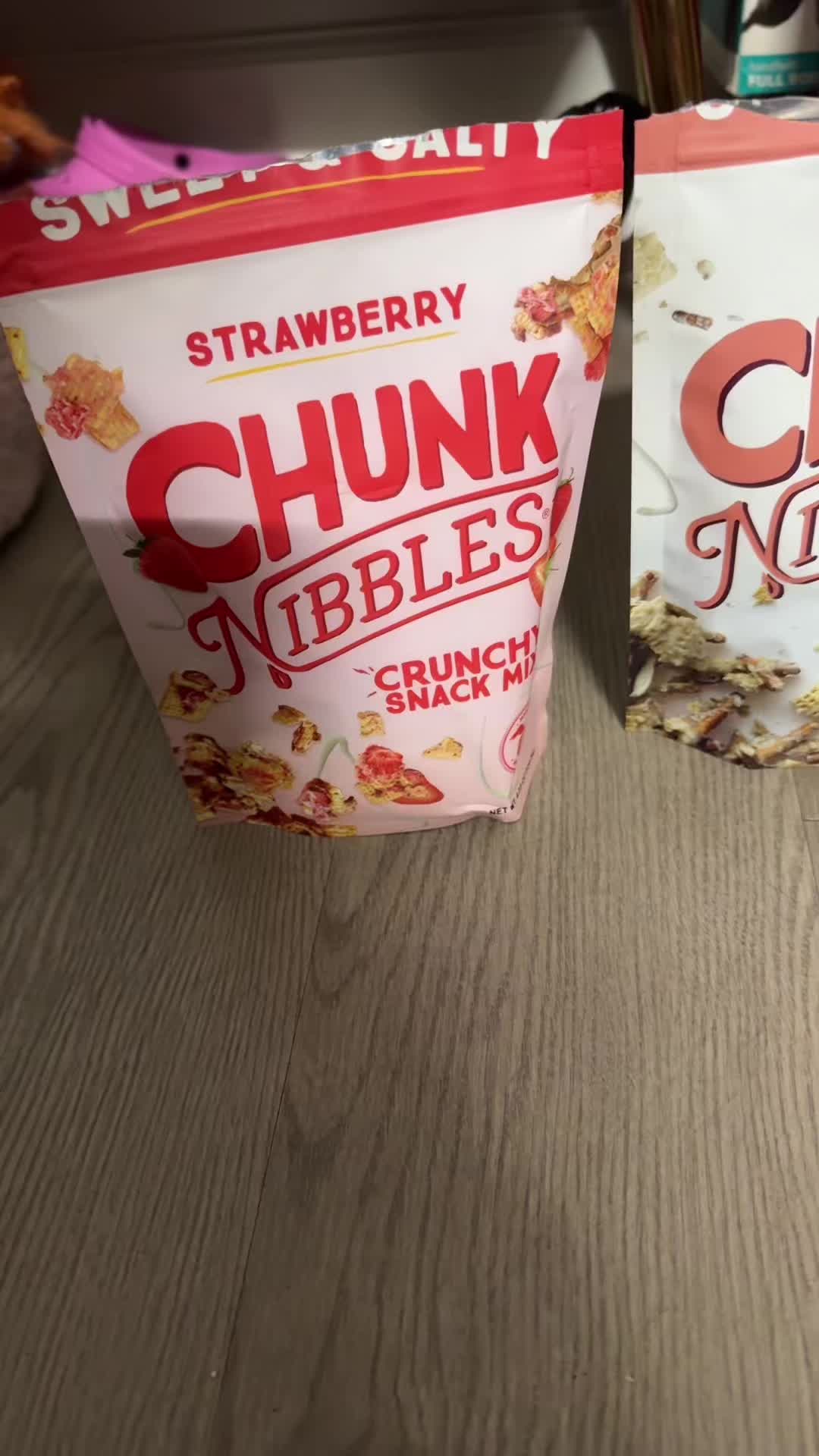 TikTok post by @nyasiiaaa for Chunk Nibbles. Caption reads: @Chunk Nibbles the flavors were different but My....