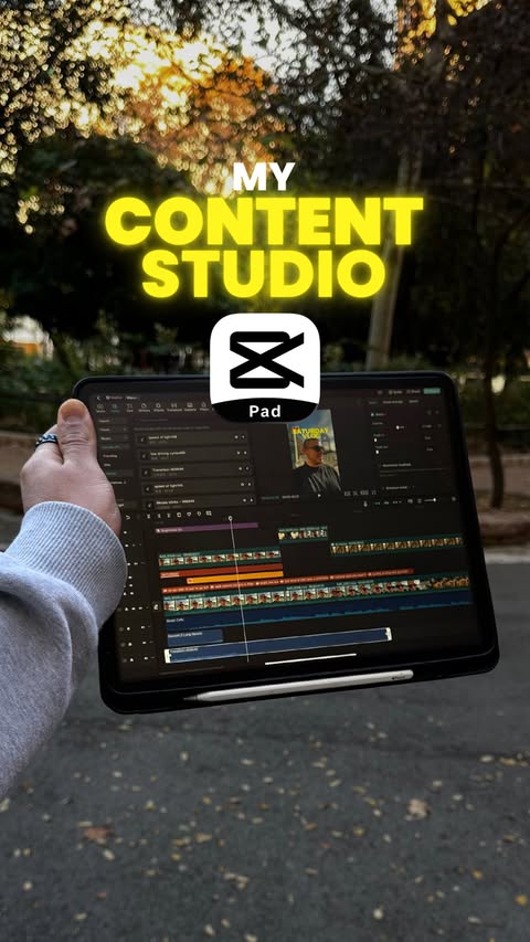 Instagram post by @pieroaroundthecorner for CapCut. Caption reads: I’m always on the go and my projects come with me....