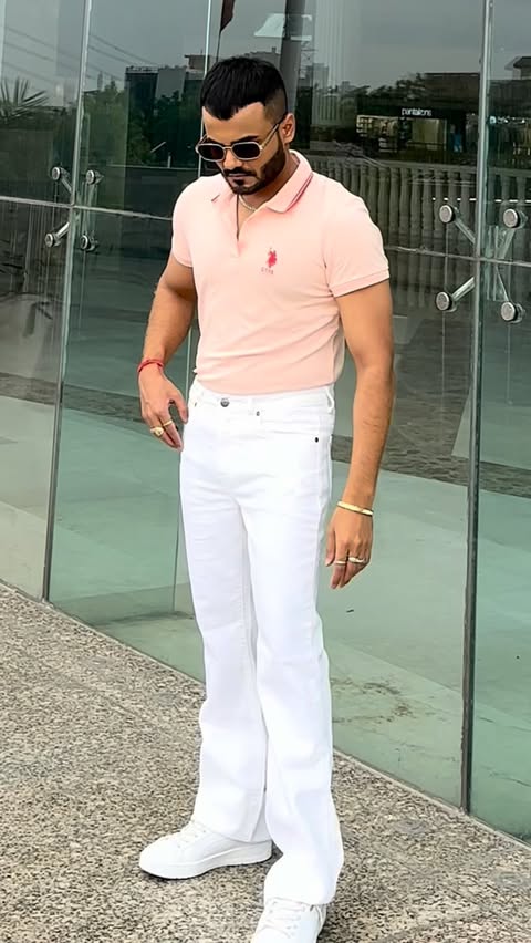 Instagram post by @adityagaur037 for U.S. Polo Assn.. Caption reads: Rate this summer fit 👇 #menssummerstyle....
