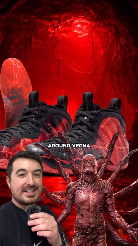 Instagram post by @stevenatto for Nike. Caption reads: Stranger Things x Nike Made Vecna’s Shoes in Real....