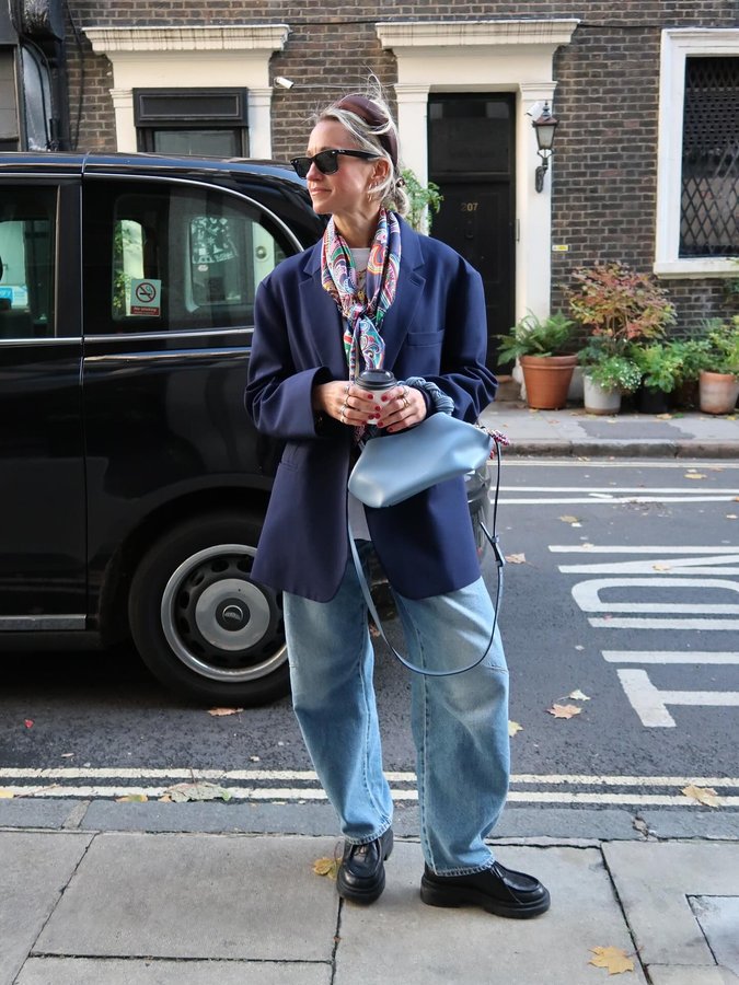 Instagram post by @goodmannersstyle for ANINE BING. Caption reads: Some autumn outfits I love and will be rewearing....