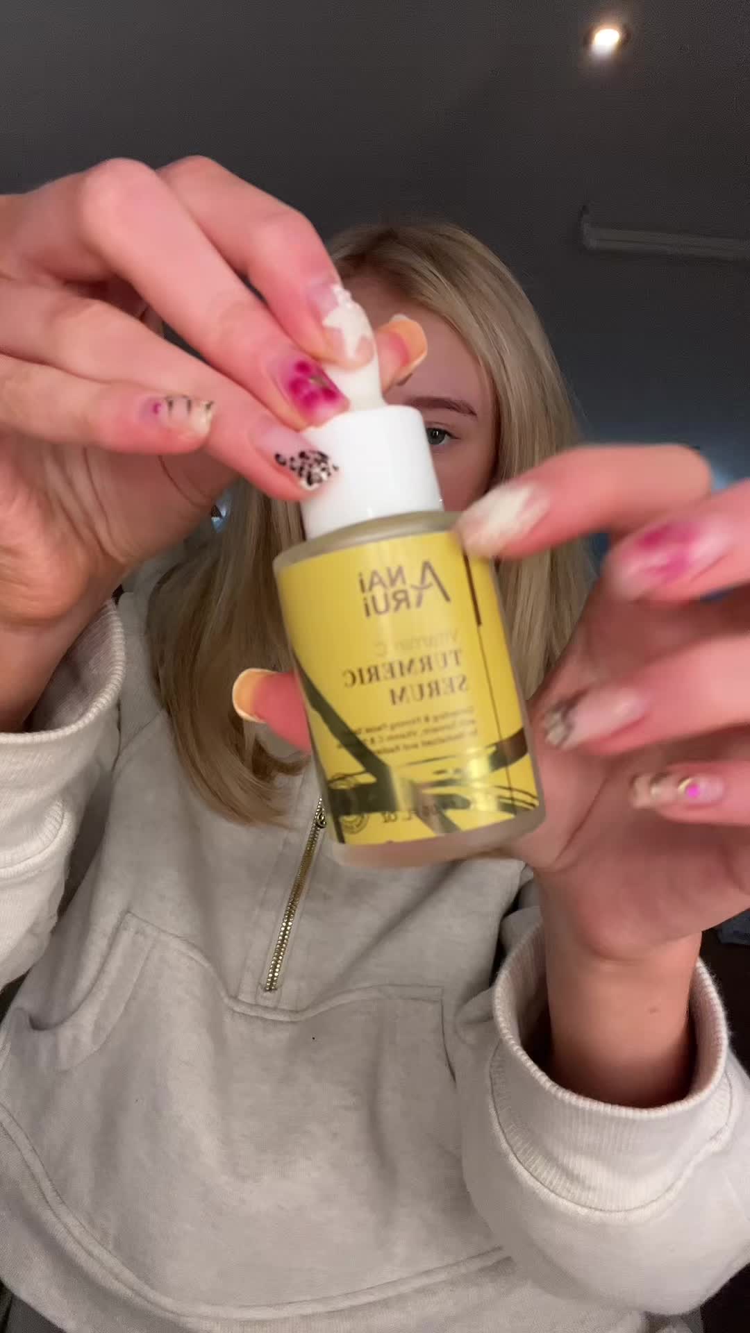 TikTok post by @sophiev.grwm for ANAIRUI Skin Care. Caption reads: [...] @ANAIRUI SkinCare #anairui #anairuiskincare....