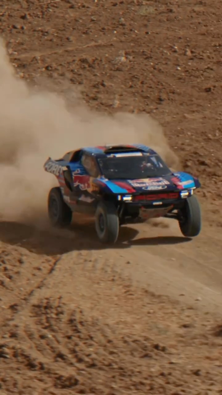 Instagram post by @naniroma_oficial for Ford Performance. Caption reads: Stage 2 at @rallyedumaroc traded open speed for....