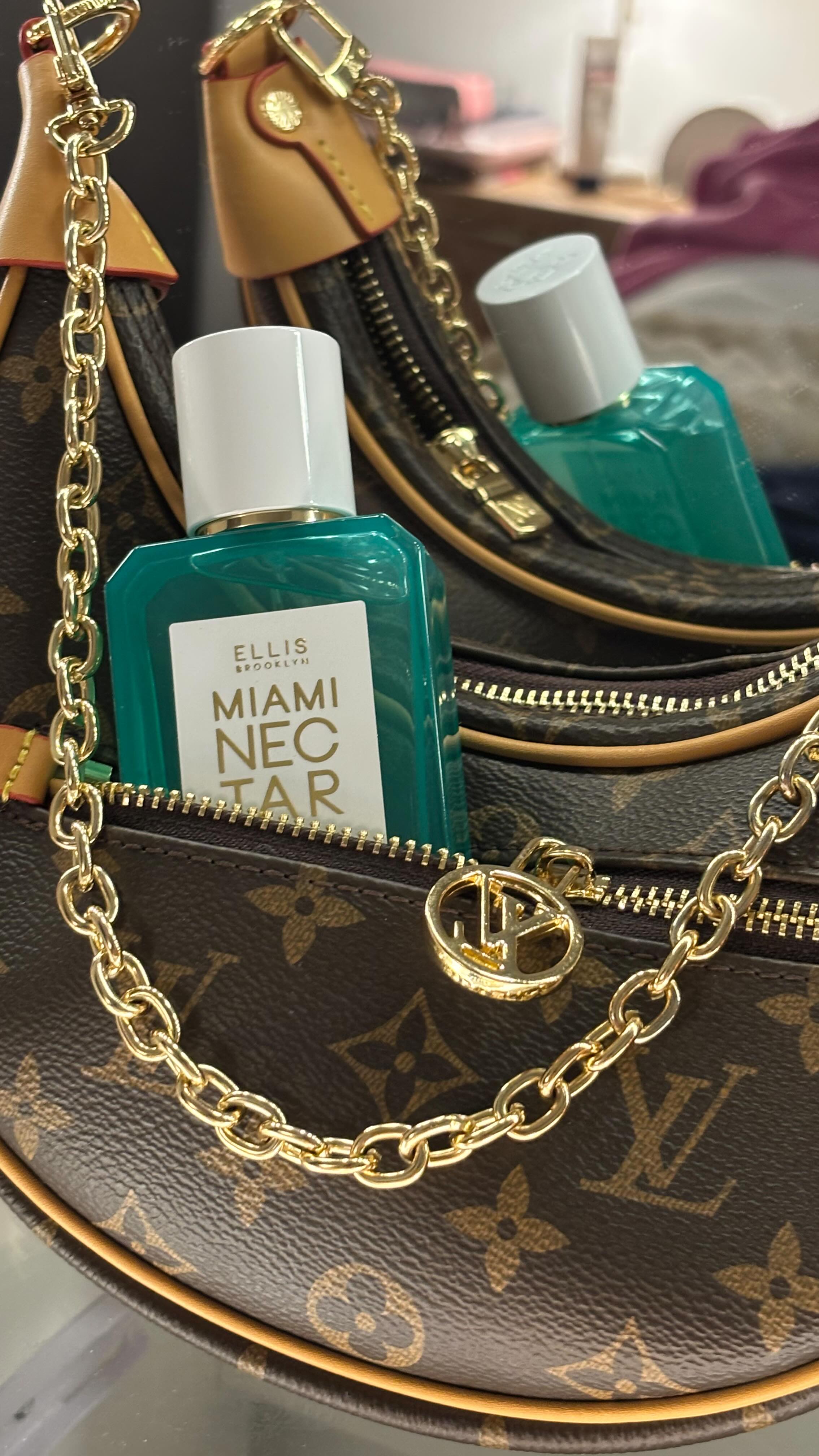 Instagram post by @haleysluss for Ellis Brooklyn. Caption reads: ok should I start making these OOTD & scent of the....