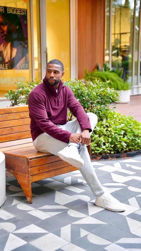 Instagram post by @_devbrown for DICK'S Sporting Goods. Caption reads: My go-to outfit this holiday season. Limitless....