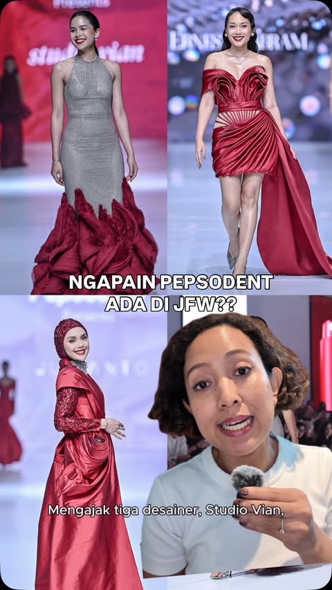 Instagram post by @casriani for Tanya Pepsodent. Caption reads: Jadi kesimpulannya, runway models: to smile or not....