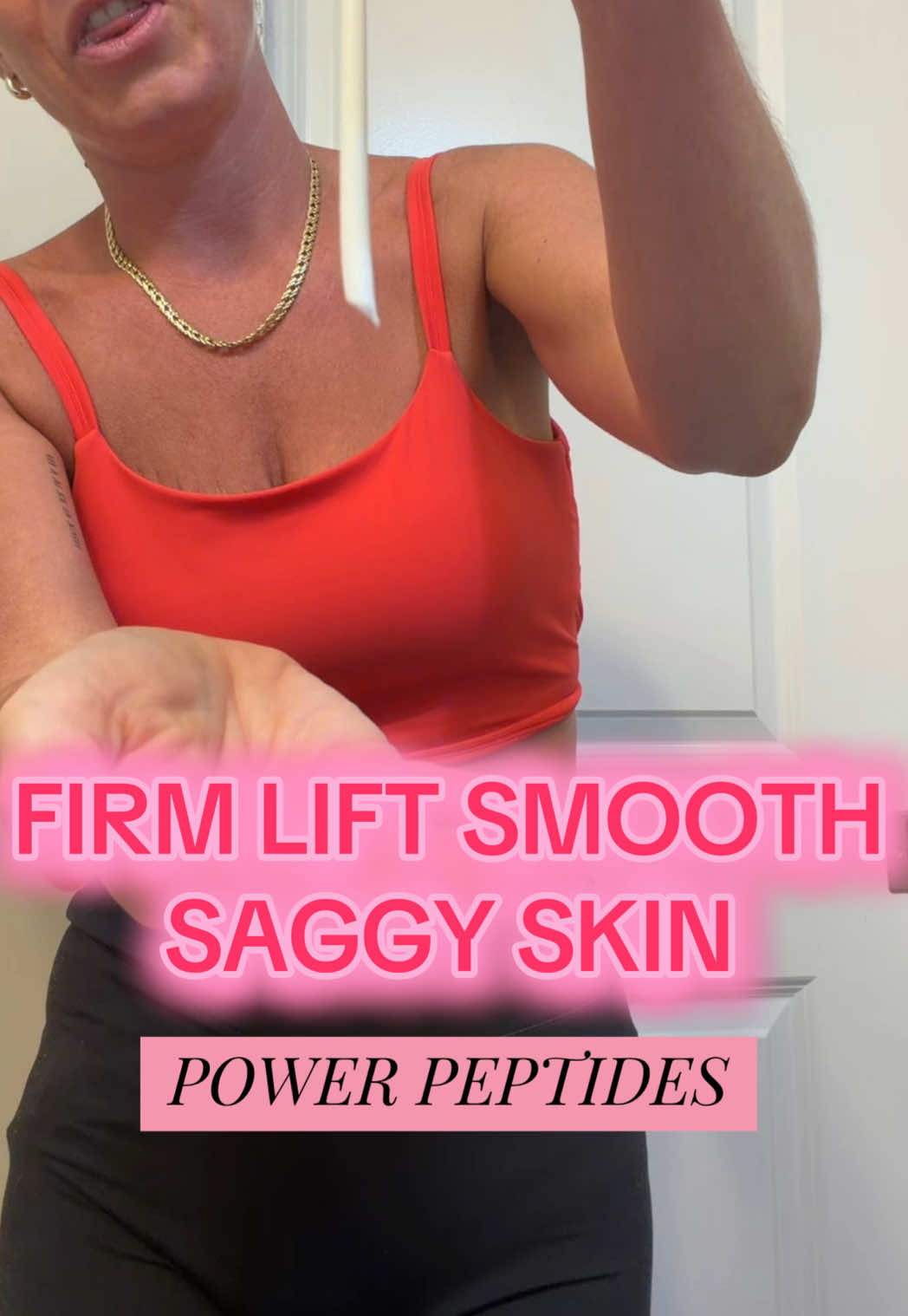 TikTok post by @ashleyshopjourney for Asterwood Beauty. Caption reads: Sagging skin? Tried just about every thing under....