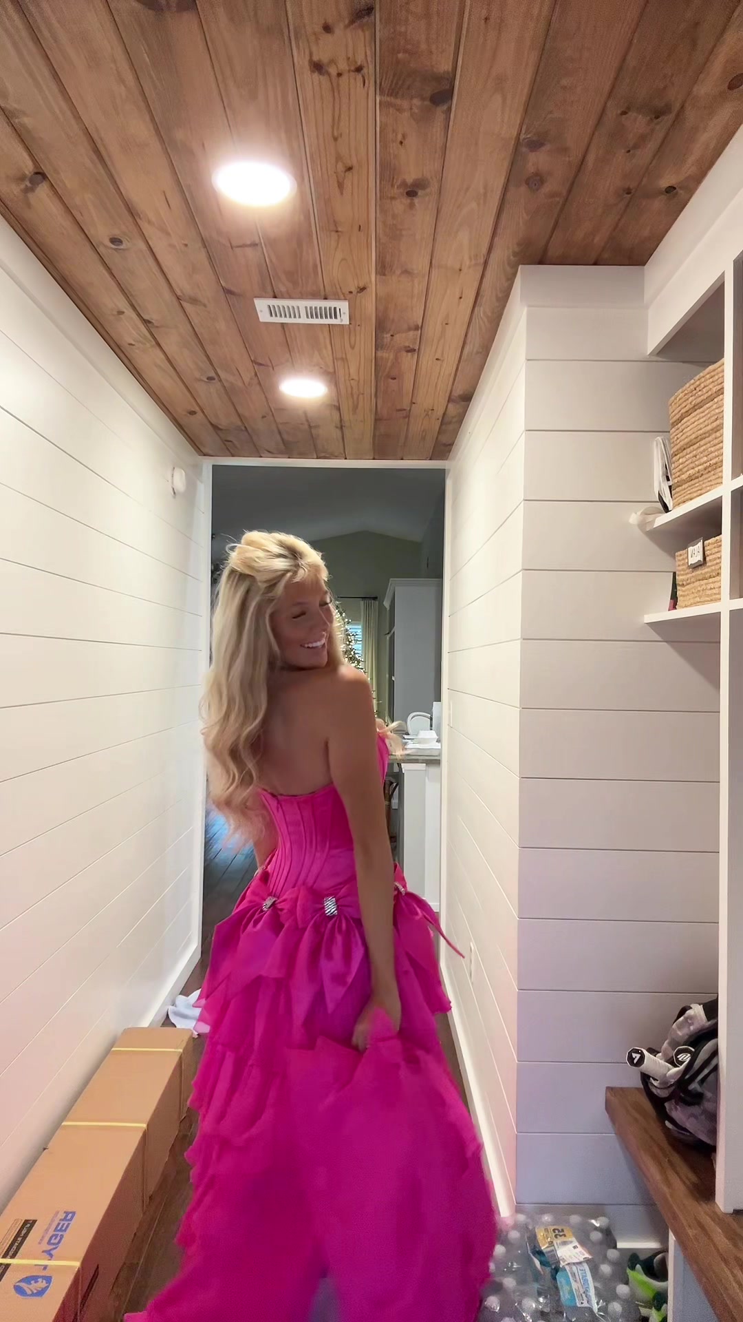 TikTok post by @adigage for Sherri Hill. Caption reads: deltaaa dawnn 💝 @Sherri Hill .