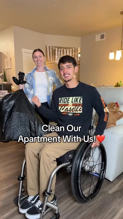 Instagram post by @neven.hart for Lysol. Caption reads: Clean Our Apartment With Us! 

#spinalcordinjury....