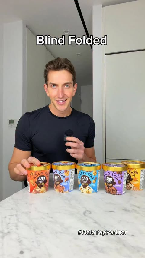 Instagram post by @mattpeterson for Halo Top Creamery. Caption reads: [...] flavors? When it comes to pints of....