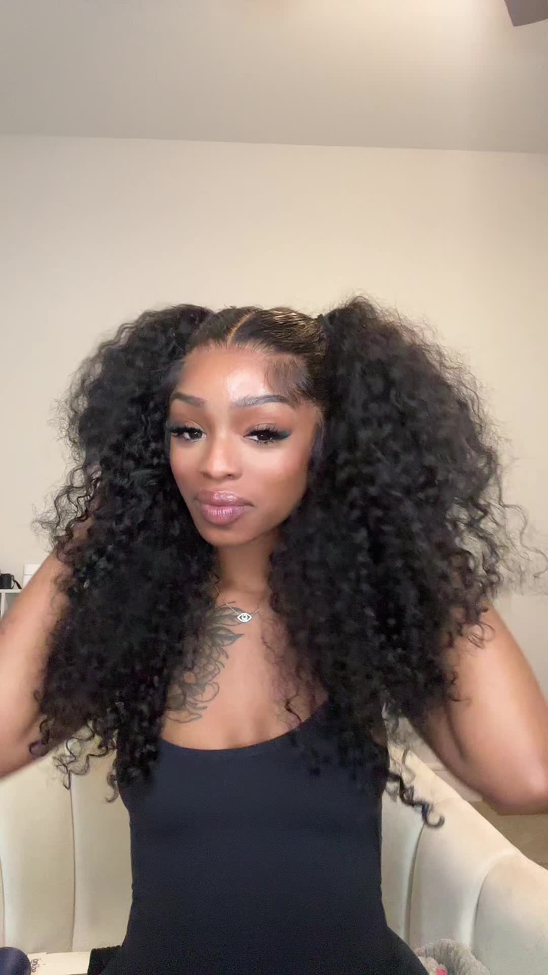 TikTok post by @wh0.nia for Dorsanee Hair. Caption reads: Hair from @Dorsanee Hair ♥️full lace unit linked....