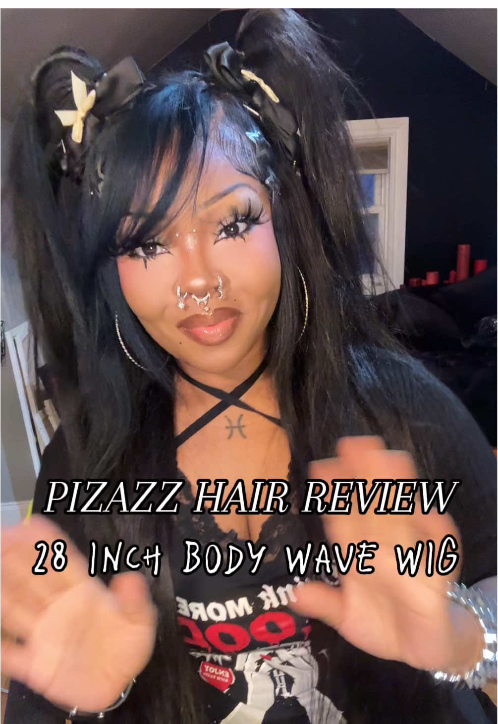 TikTok post by @ericamaycry for Pizazz Hair. Caption reads: @Pizazz Hair Shop #pizazzhair #alttiktok #fyp....