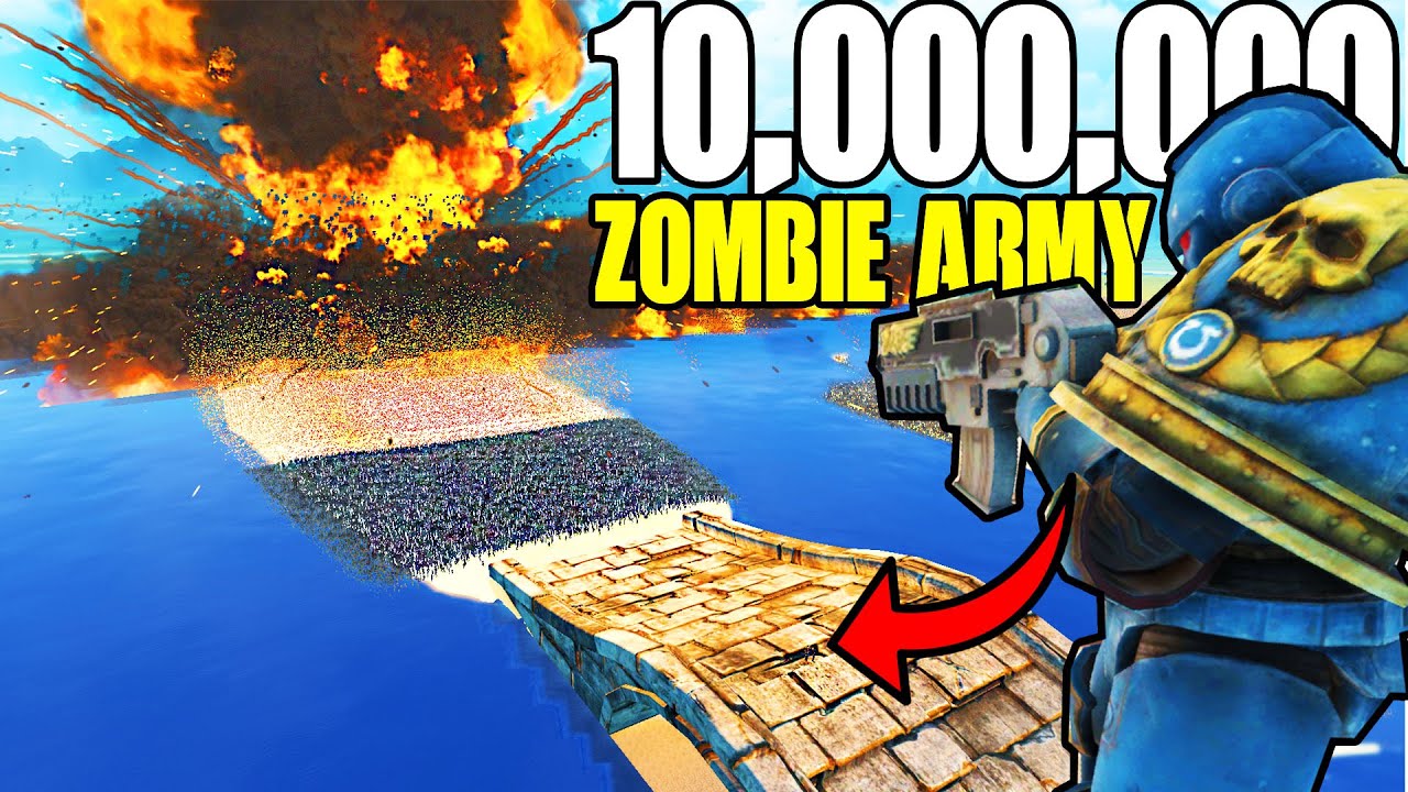 YouTube post by @DaleyTactics for Instant Gaming. Caption reads: Can 1 Space Marine Hold BRIDGE vs 10,000,000....