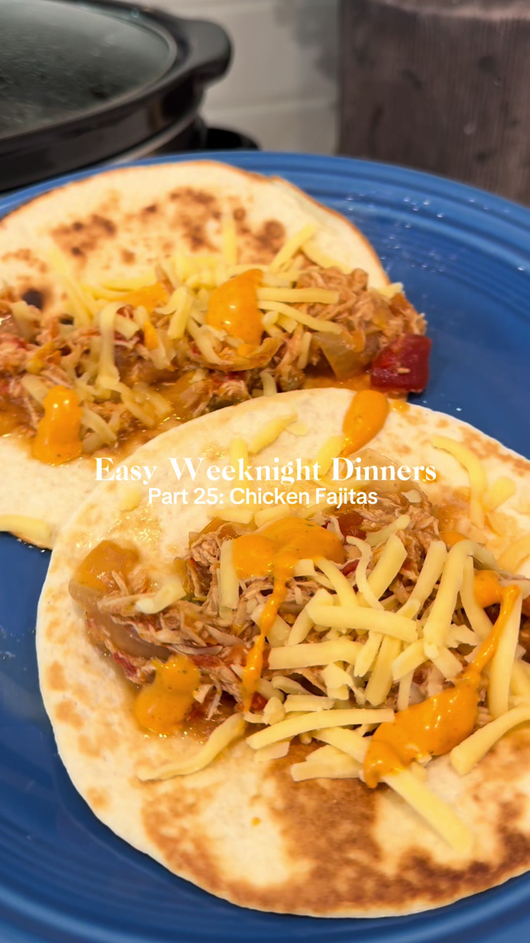 TikTok post by @simplyjadelife for Kinder's. Caption reads: [...] the stress. @Crock-Pot @Chosen Foods....