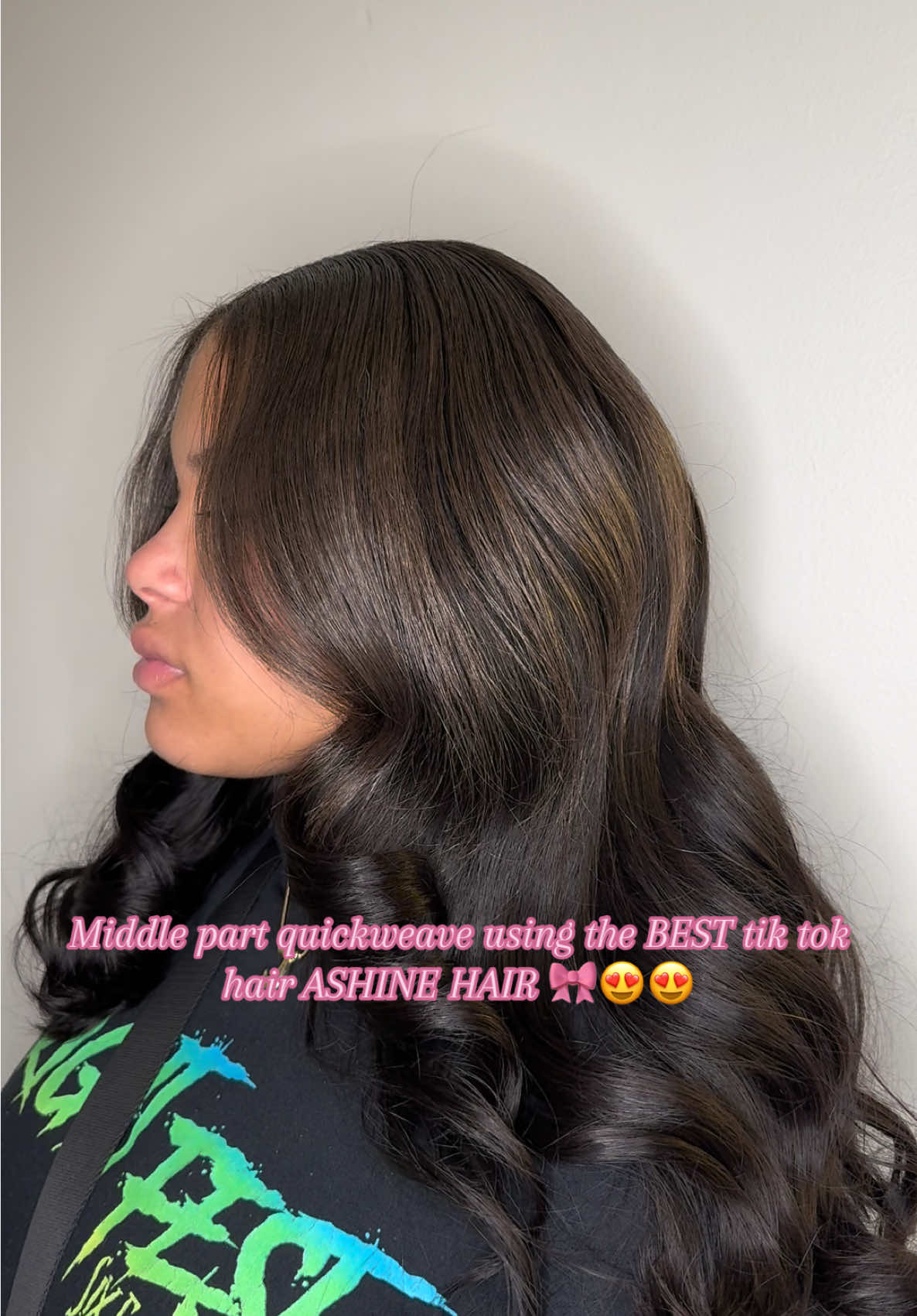 TikTok post by @prettymarie._ for Ashinehair. Caption reads: [...] is about my 5th video on here using....