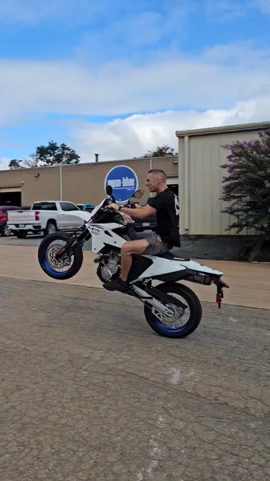 Instagram post by @chrismooremafia for Suzuki. Caption reads: 2025 Suzuki DR-Z400 ECU flash out now! Head over....