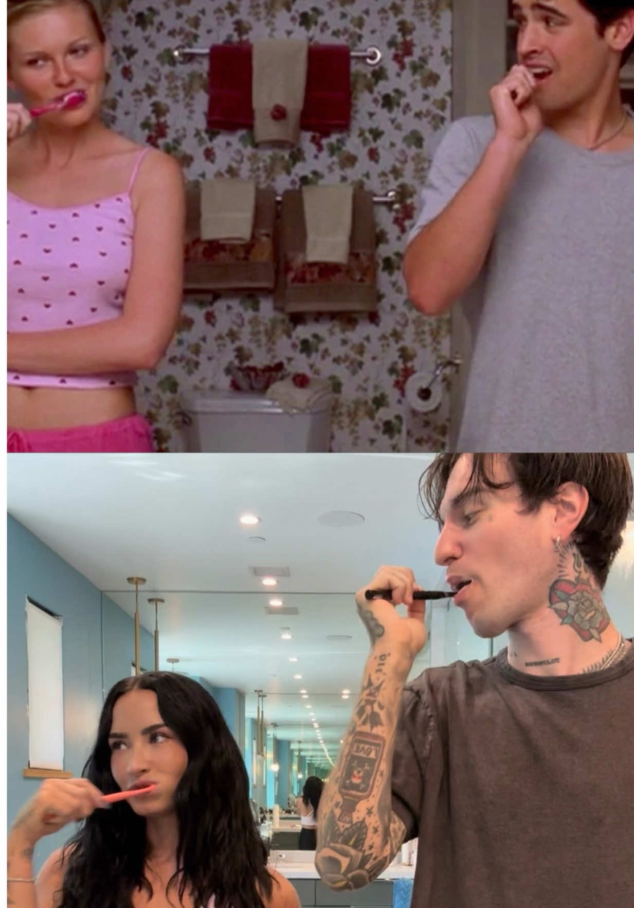 TikTok post by @ddlovato for TheraBreath. Caption reads: all day freshness? bring it on 😉 @TheraBreath US .