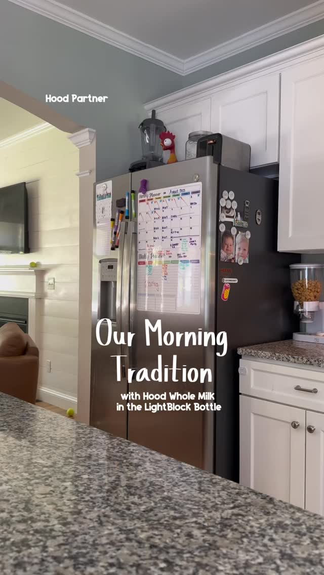 Instagram post by @karissastevens_ for Hood. Caption reads: Our mornings always start with @hphood Whole Milk....