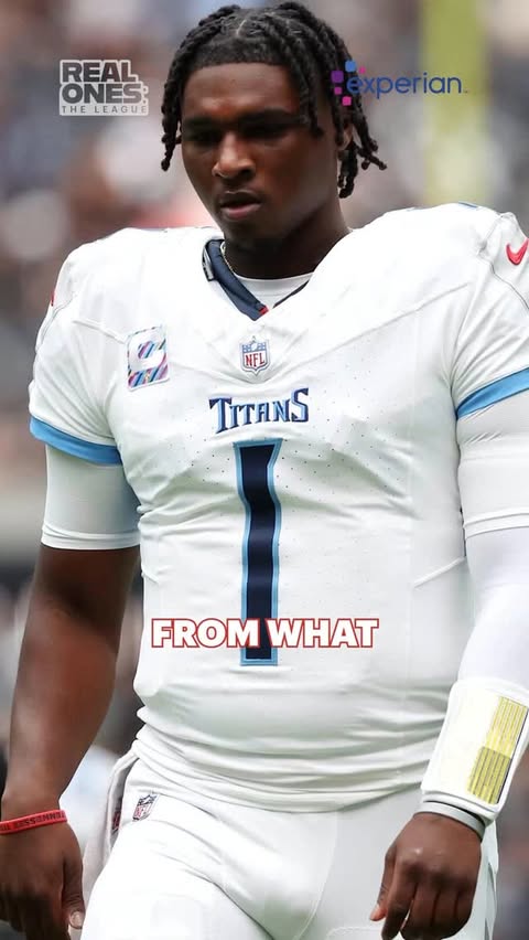 Instagram post by @goatfarmmedia for Experian. Caption reads: [...] 49ers-Titans matchup 👀🍿

Presented by....