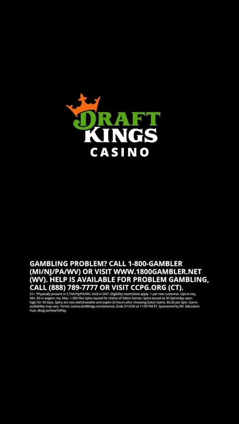 Instagram post by @blameitonkway for DraftKings. Caption reads: 1500 Flex Spins?? 100+ Games??? 🤯 @Draftkings....