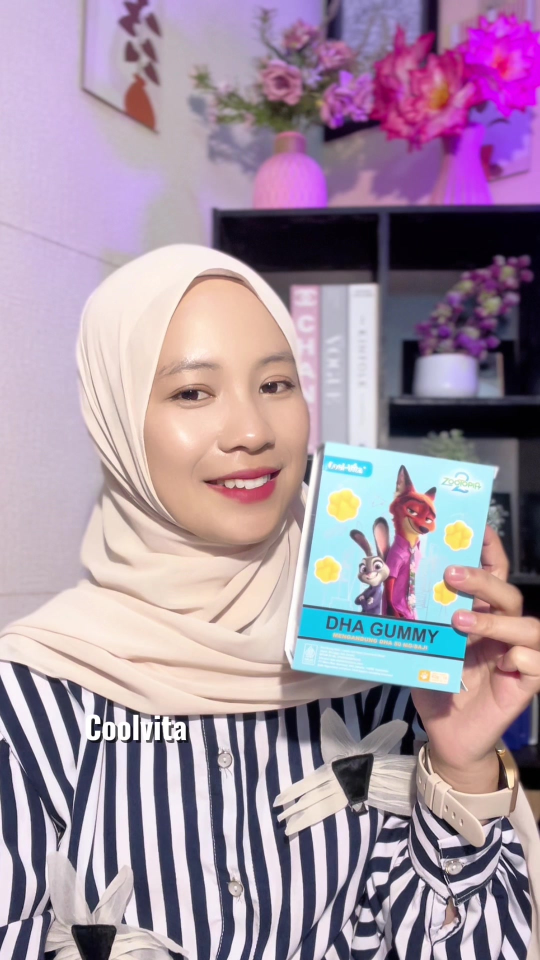 TikTok post by @raninuraeni143 for Coolvita. Caption reads: @Coolvita Indonesia #coolvita #dhagummycoolvita....