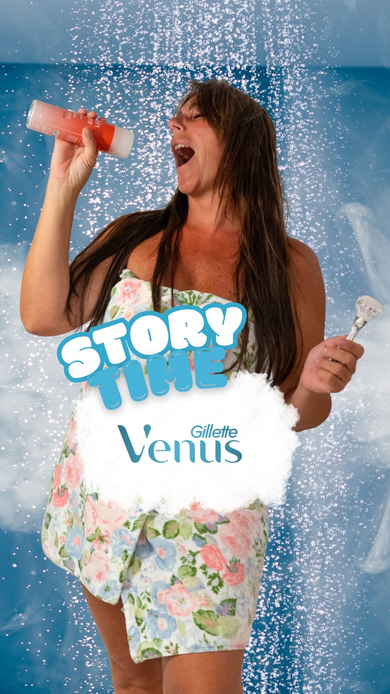 Instagram post by @poussine for Gillette Venus. Caption reads: Qui est team @venusgillettefr par ici ?

Ici,....