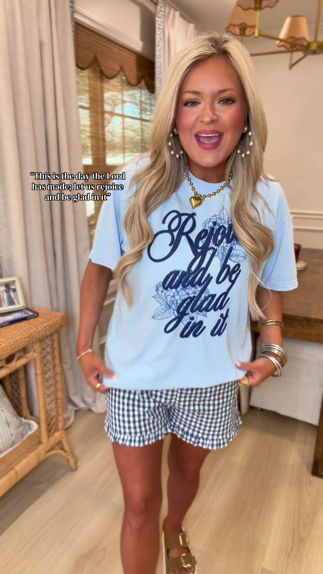 TikTok post by @whitneyharrison19 for United Monograms. Caption reads: [...] #grandmillenial #christianapparel @United....