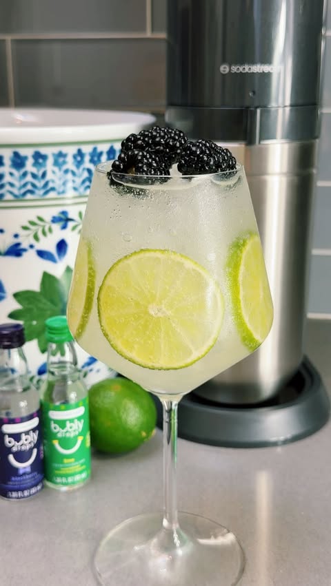 Instagram post by @kelseyoppenheim for SodaStream. Caption reads: #ad @sodastream has been my go to for making Dry....