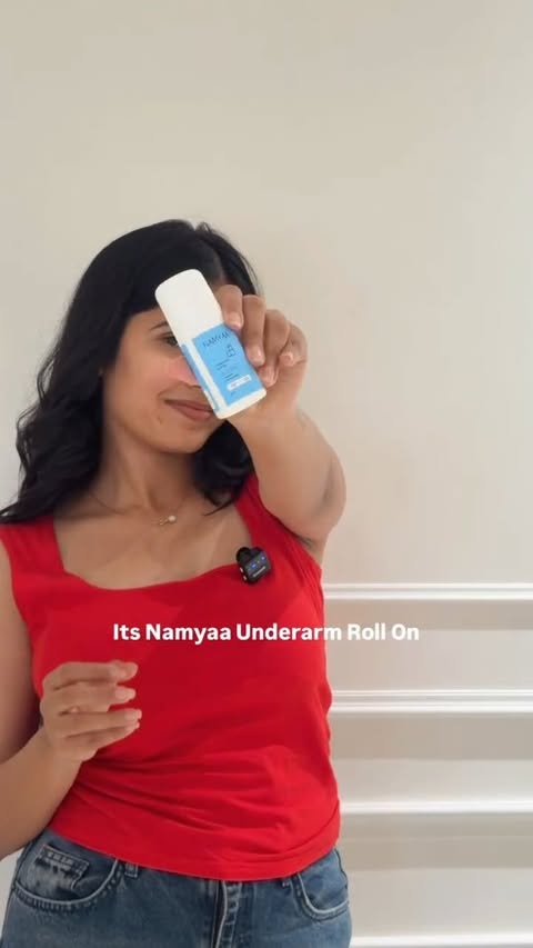 Instagram post by @shamitha.reddyy for Namyaa. Caption reads: [...] Exfoliate, brighten, and stay odor-free....