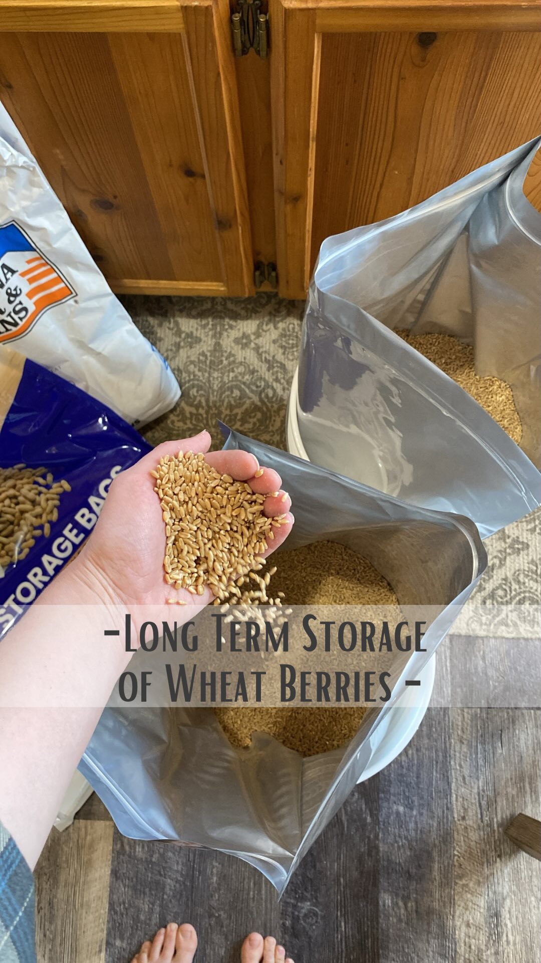 Instagram post by @ourcountryfarmhouse for Wallaby Goods. Caption reads: If you want your pantry to be stocked for the long....