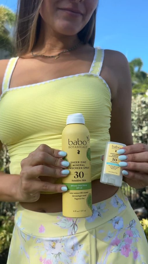 Instagram post by @camyclark for Babo Botanicals. Caption reads: [...] important while living in FL &....