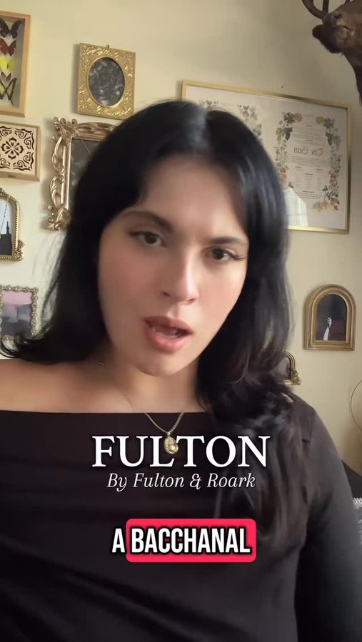 Instagram post by @thewolfinlace for Fulton & Roark. Caption reads: #ad #pr 🕯️Let’s talk about Fulton from....