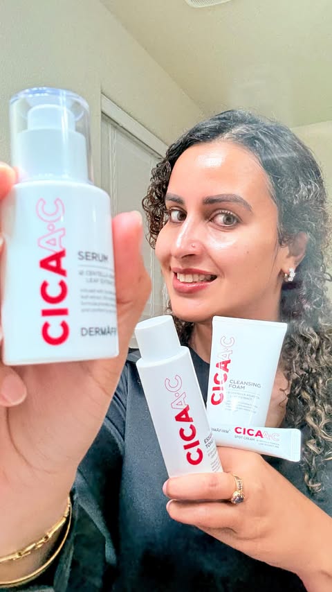 Instagram post by @mrs.queenie.bee for DERMAFIRM. Caption reads: gifted by Dermafirm #giftedbydermafirm 

Breakouts....