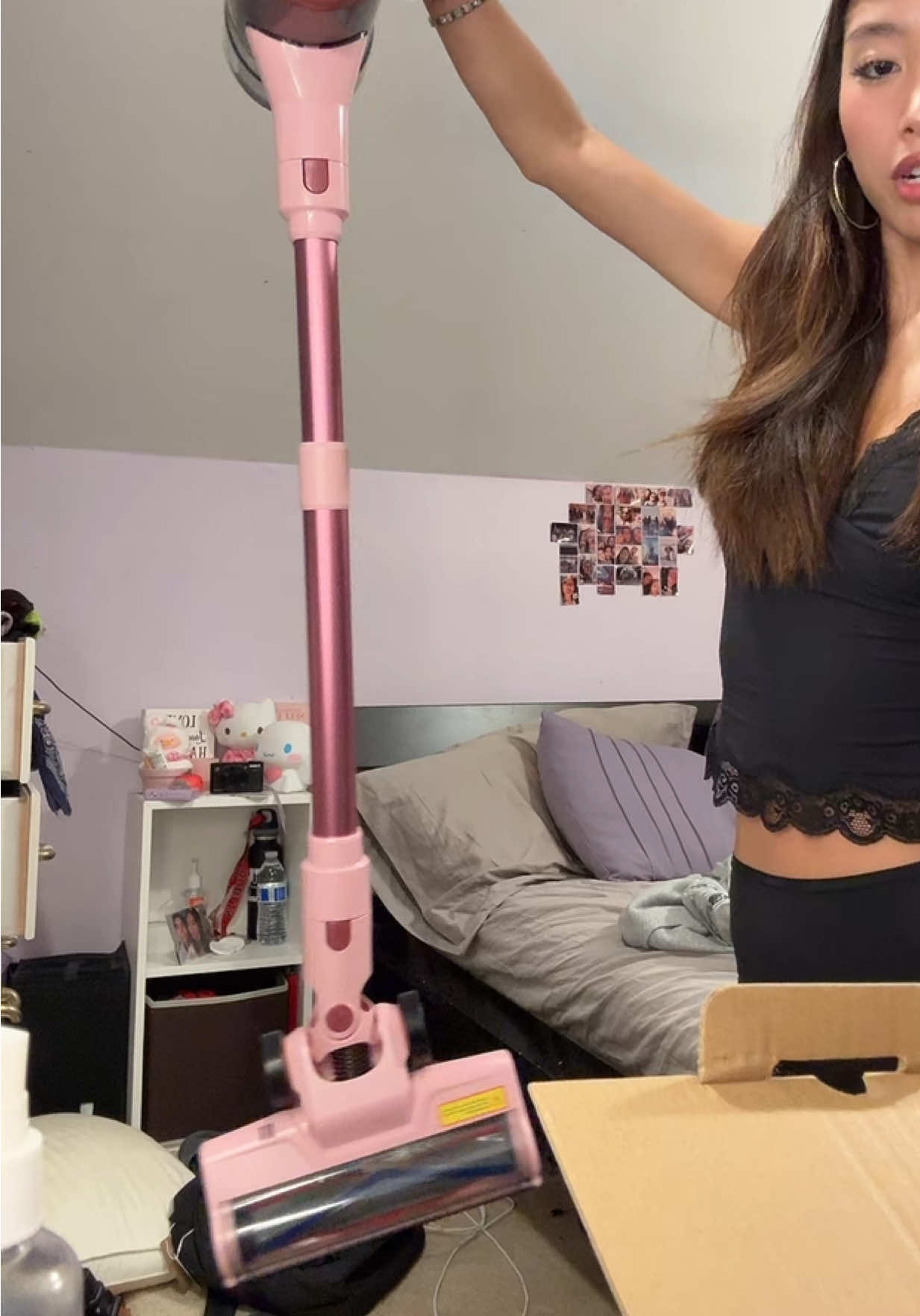 TikTok post by @tiltedtiramisu for Homeika. Caption reads: anything is automatically fun if it’s pink 🩷....