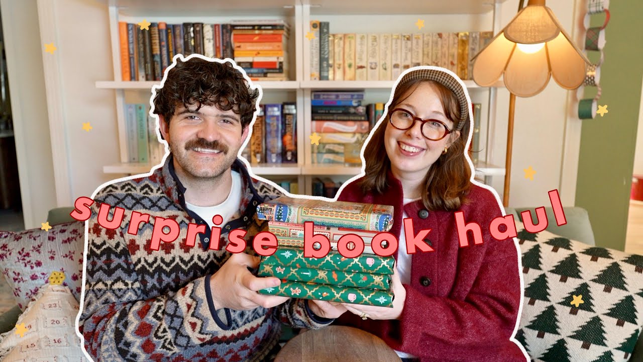 YouTube post by @PeruseProject for BookoftheMonth. Caption reads: My Husband Picks My Book Haul!! *Surprise....