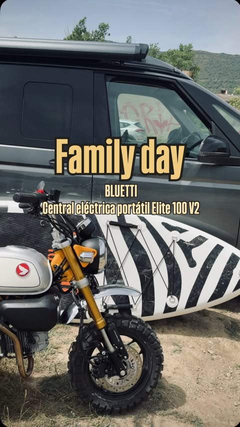 Instagram post by @lp_72 for BLUETTI Official. Caption reads: Family day out! 👨‍👩‍👧‍👦 Everything under....