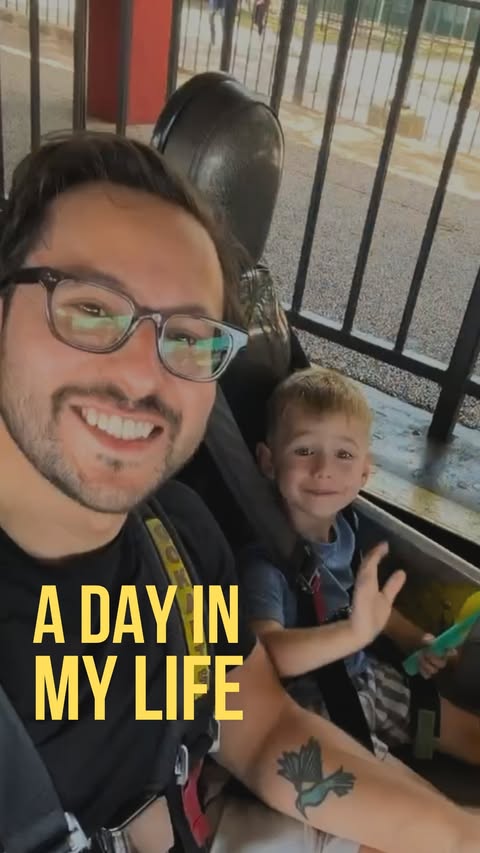 Instagram post by @dadlifemichael for Blue Lizard Australian Sunscreen. Caption reads: A day in my life as a 38 year old single dad. Shop....