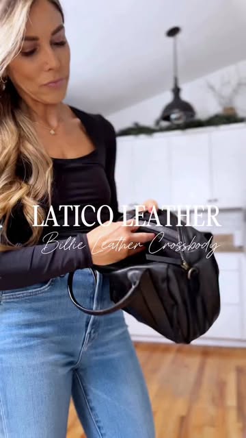 Instagram post by @elle.w.style for Latico Leathers. Caption reads: [...] life. Let me introduce you to the....