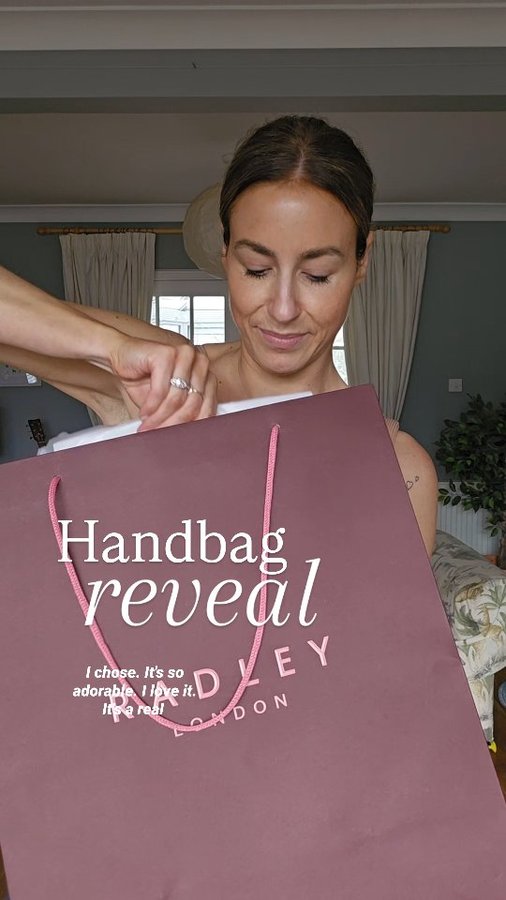 Instagram post by an influencer for Livingston Designer Outlet. Caption reads: [...] @radleylondon and @livingstondesigneroutlet....